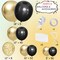 MEBAY 155Pcs Black and Gold Balloon Garland Arch Kit with Gold Confetti Balloons for Graduation New Year Birthday Wedding Party Decorations